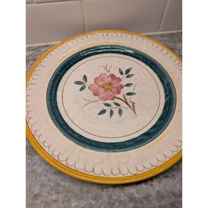 Stangl Pottery Terra Rose Garden Flower Pink 10 Inch Plate NJ USA